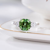 Lucky stone August birthstone imitation green tourmaline colored ring -MSR281